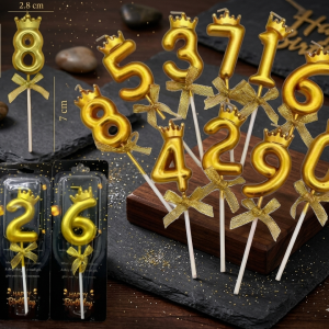 Golden Crown Cake Candle partyneeds party supplies minimum 5pcs