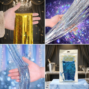 2M Laser Foil Curtain Party decor partyneeds minimum 10pcs