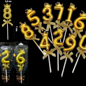 Golden Crown Cake Candle partyneeds party supplies